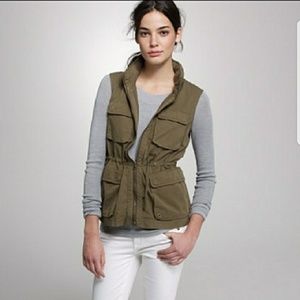 J Crew Twill Utility Vest